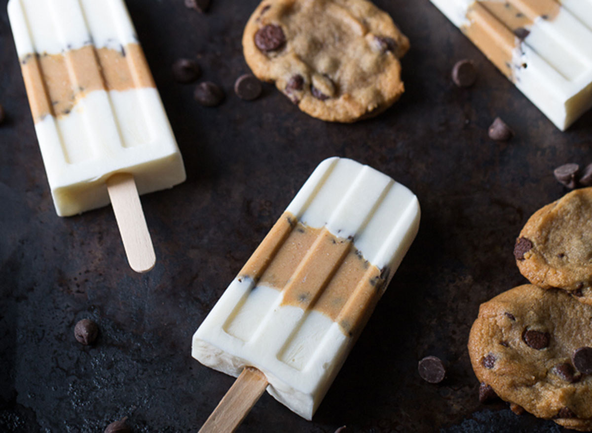 skinny cookie dough popsicles