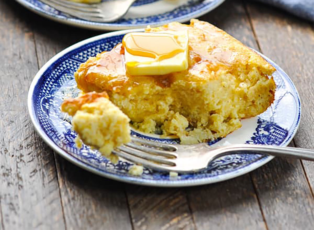 spoonbread on plate