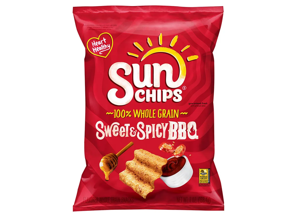 sun chips sweet and spicy bbq bag of chips
