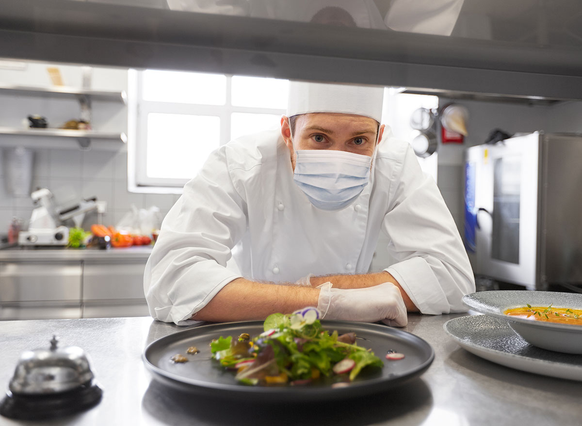 Cooking with mask on