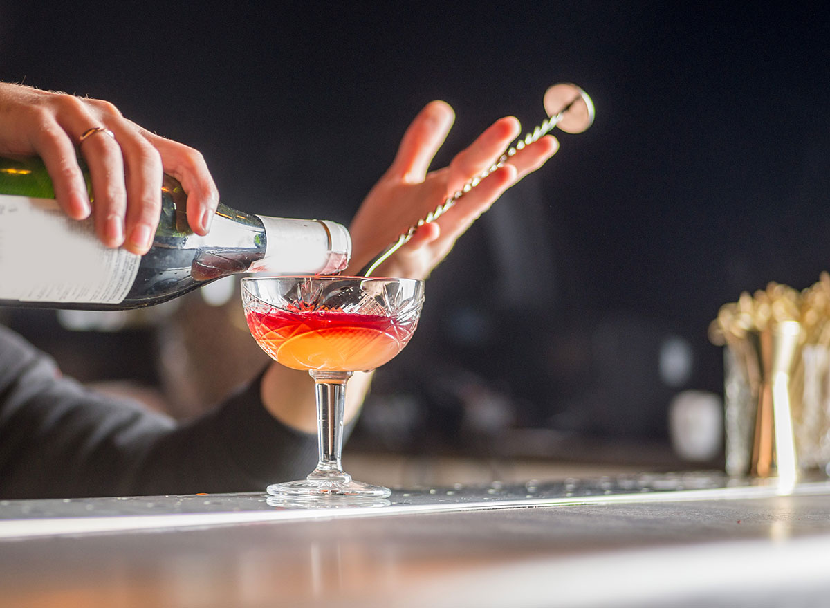 bartender making drink