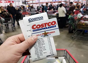 costco membership card with receipt