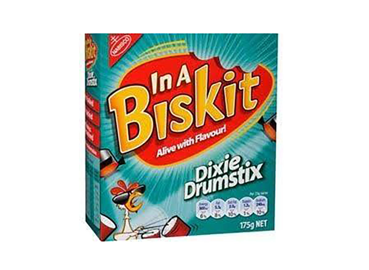 dixie drumstix crackers box