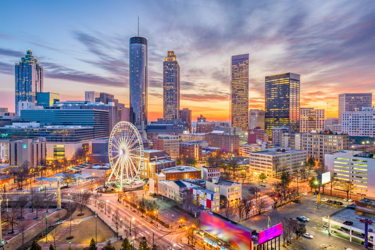 Atlanta, Georgia, estados UNIDOS horizonte de downtown.