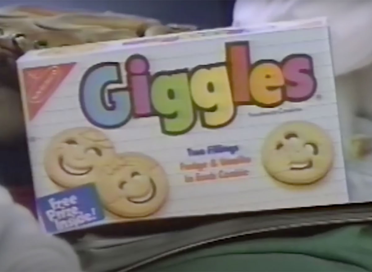 box of giggles cookies from 1980s commercial