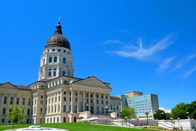 Kansas State Capitol Building on a Sunny Day