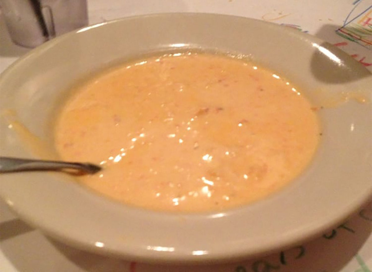 bowl of lobster bisque soup