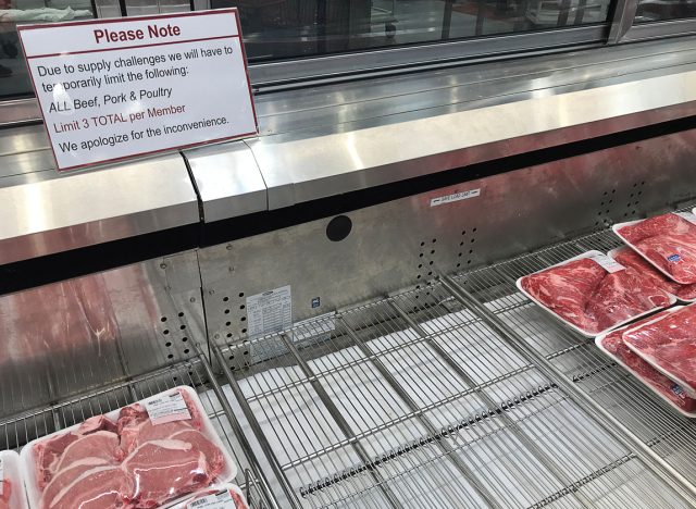 Grocery store meat limit