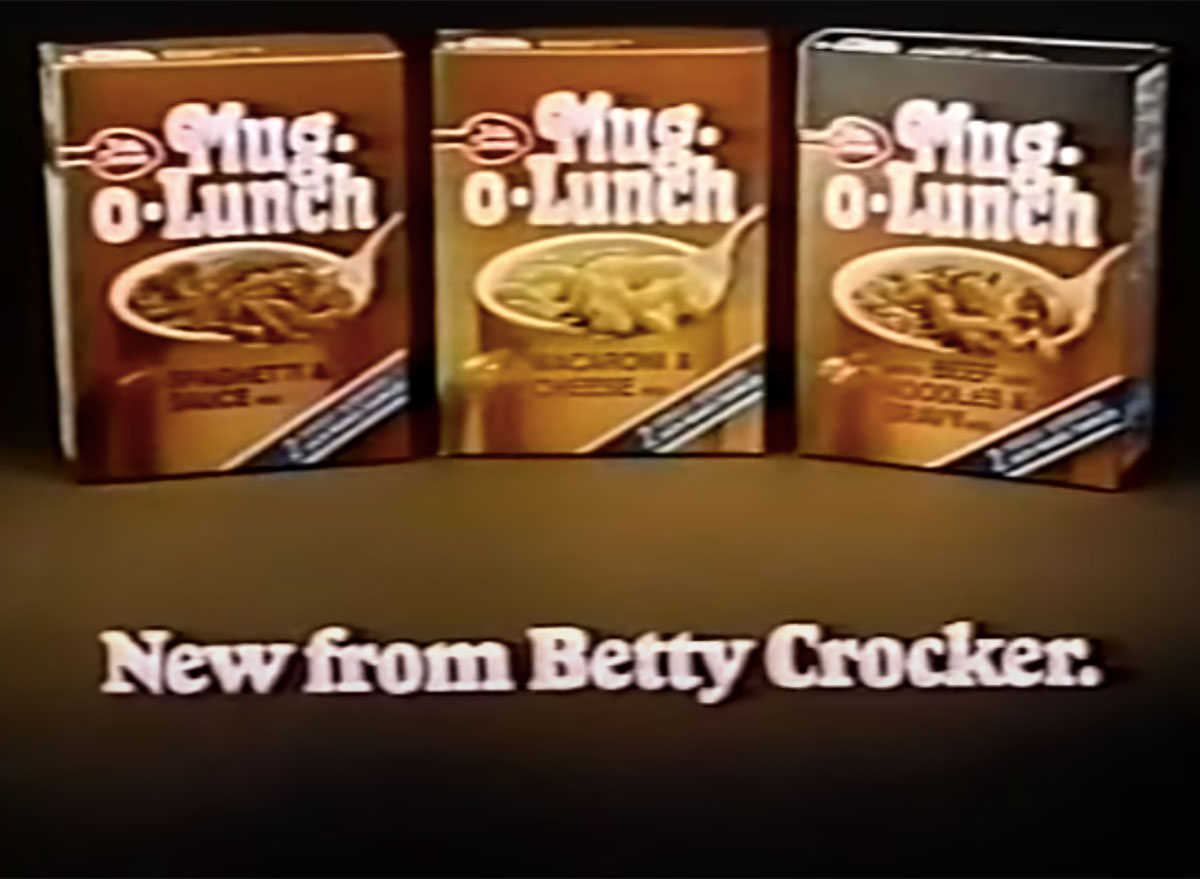 mug o lunch betty crocker boxes 1970s commercial