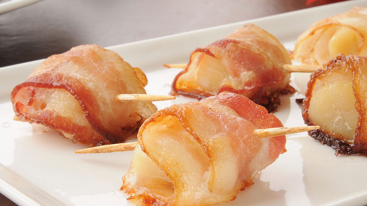 Quick Teriyaki Bacon Wrapped Scallops Recipe Eat This Not That