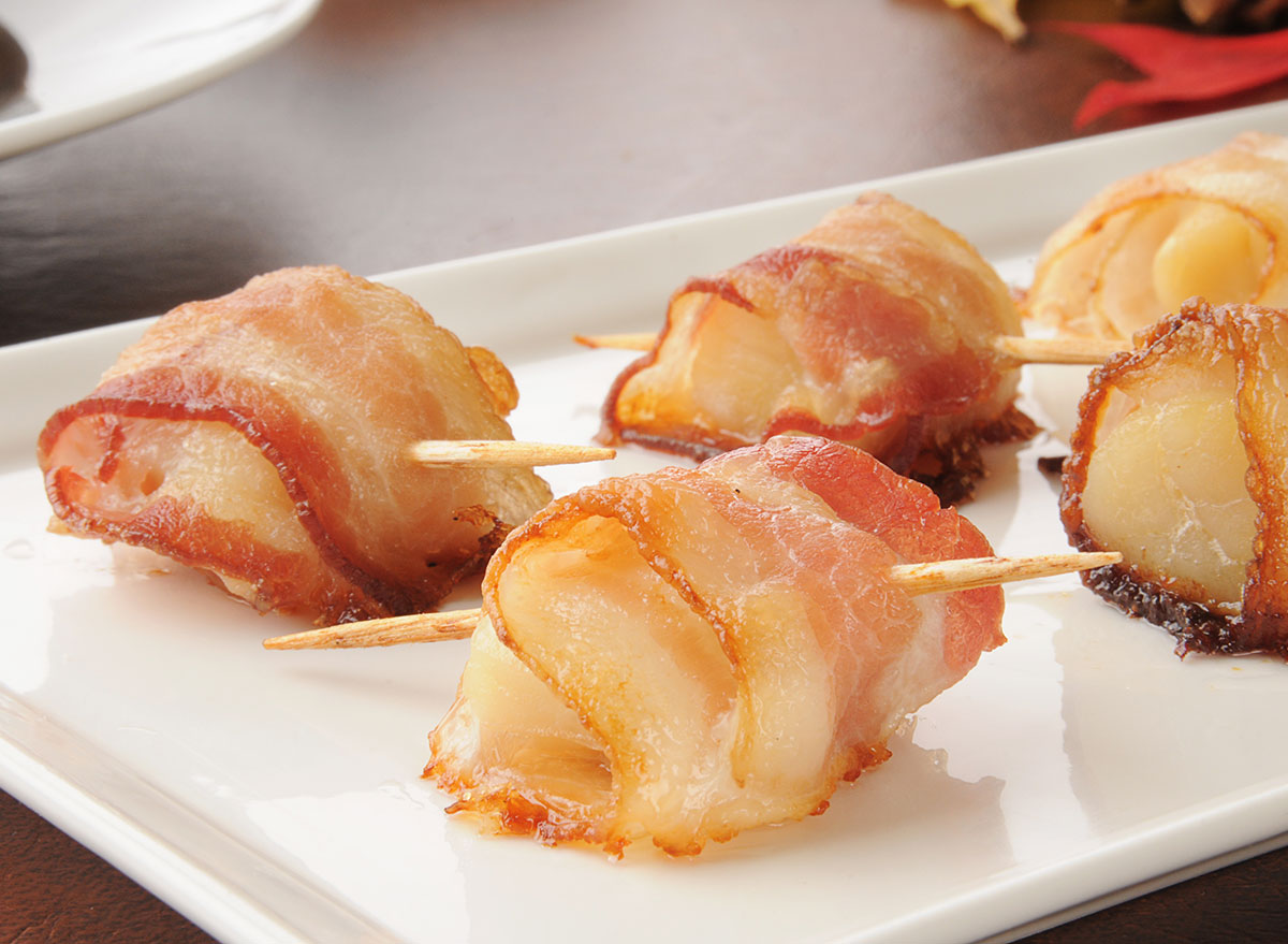Quick Teriyaki Bacon Wrapped Scallops Recipe — Eat This Not That