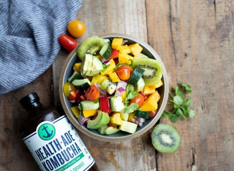 Kiwi, Cucumber, and Mango Salsa