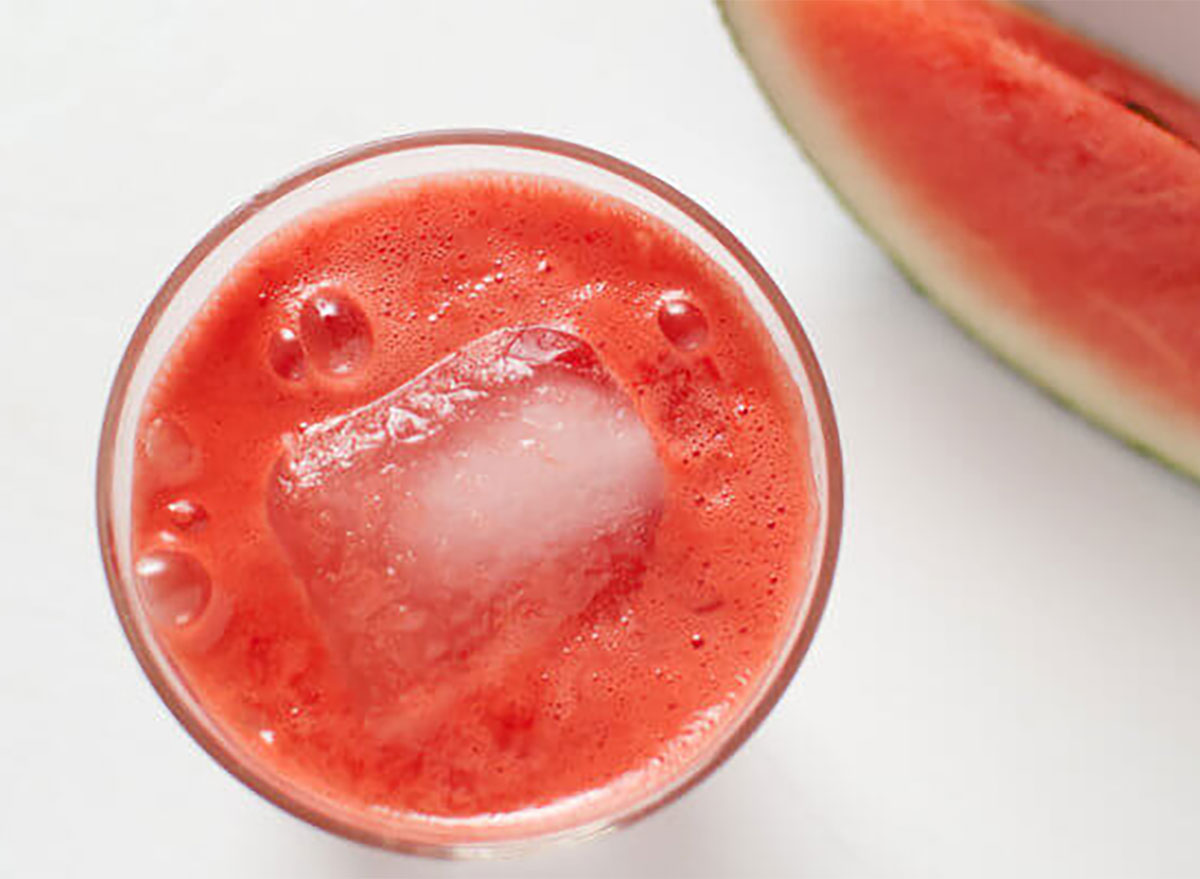 watermelon juice in a cup