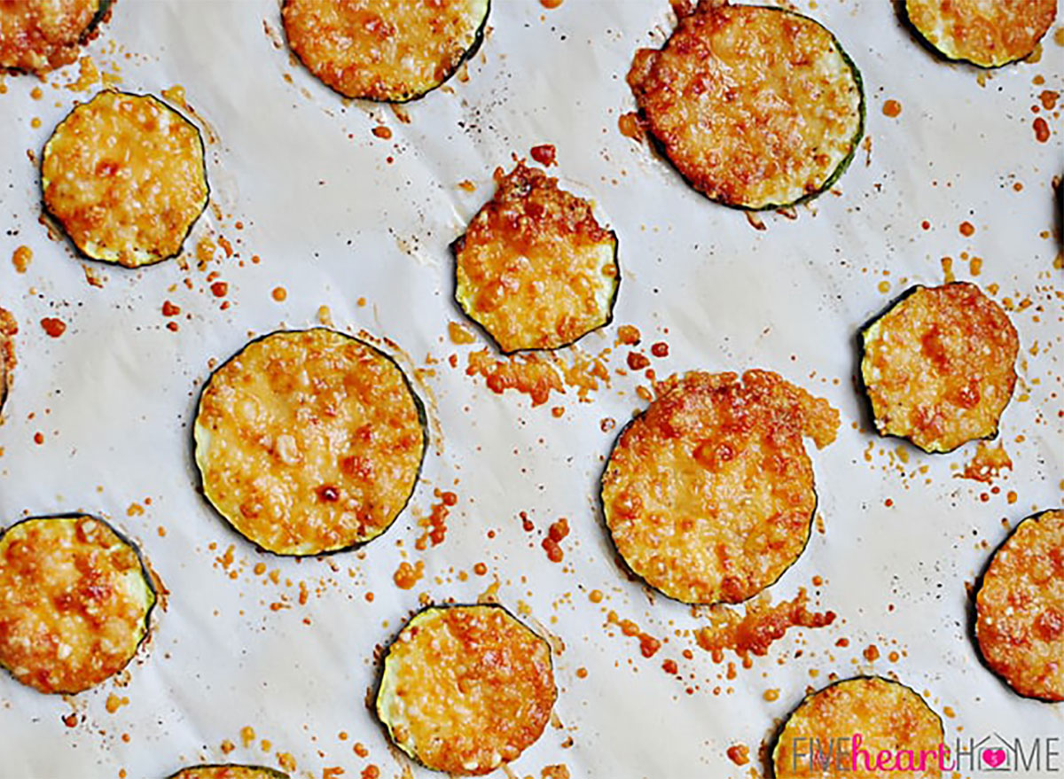zucchini rounds with parmesan