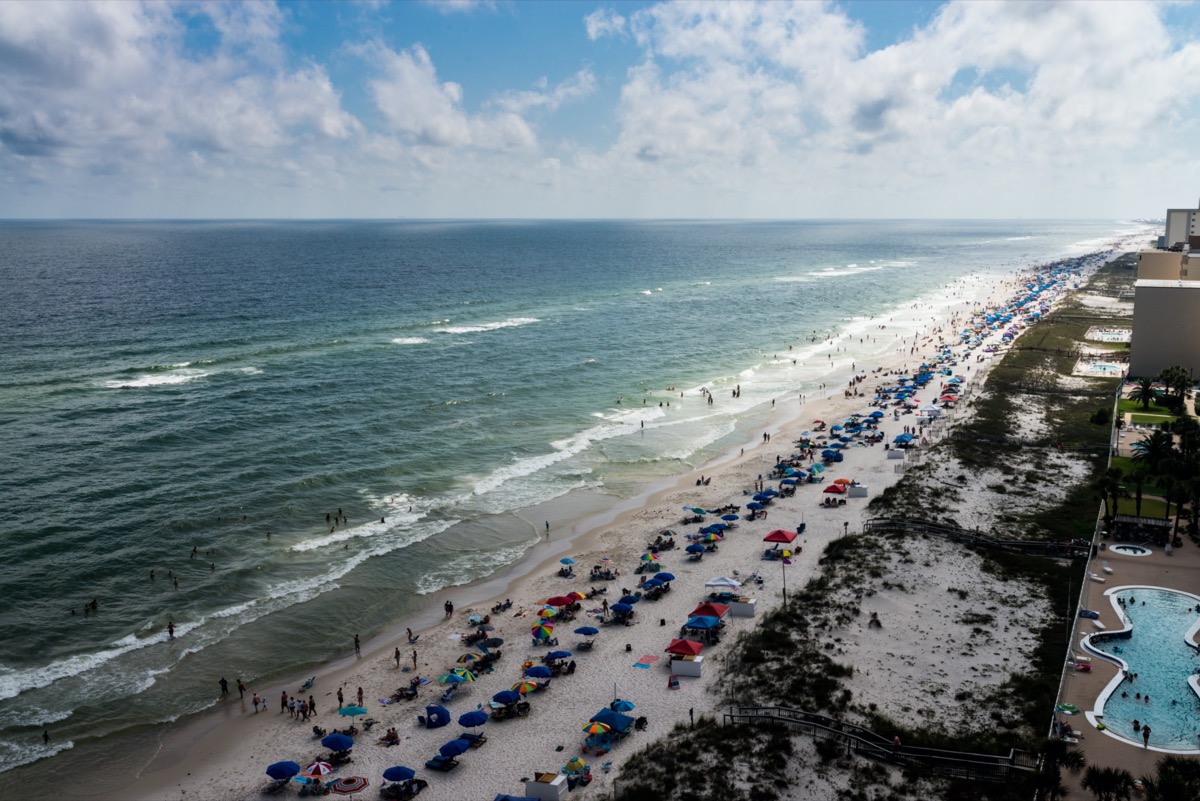 Memorial Day turned into a record breaking weekend along the shores like this spot in Gulf Shores, Alabama