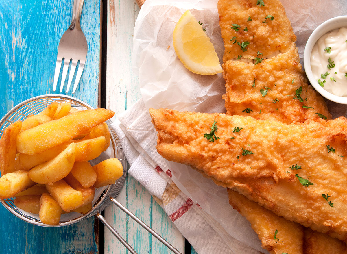 battered fish and chips