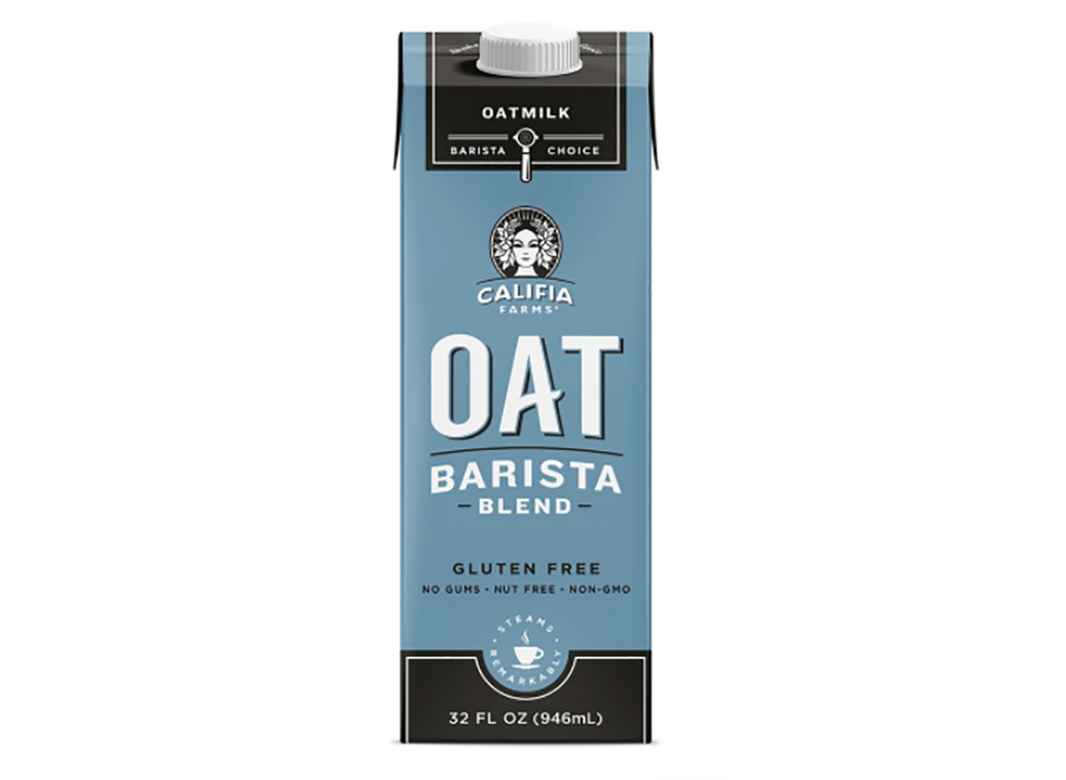 carton of califia farms barista blend oat milk
