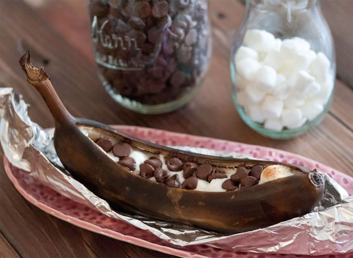 chocolate marshmallow banana boat recipe