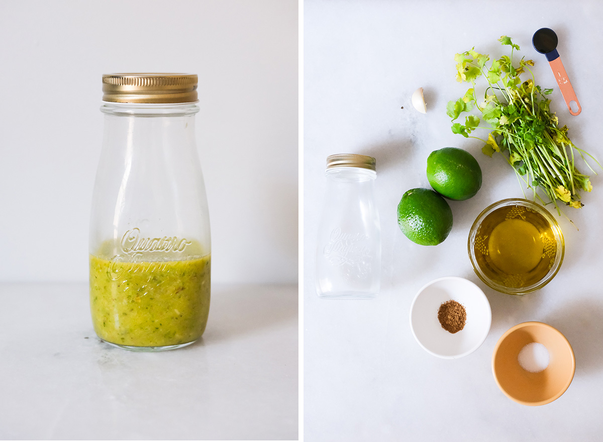 cilantro lime vinaigrette with ingredients