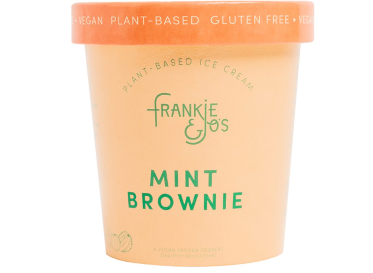 Frankie and joes mint brownie plant based ice cream