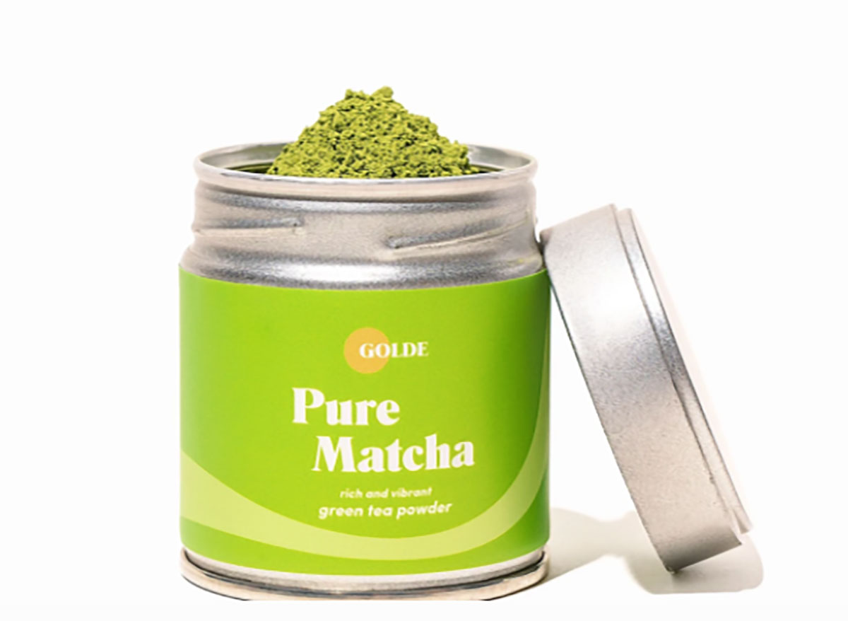 container of golde pure matcha