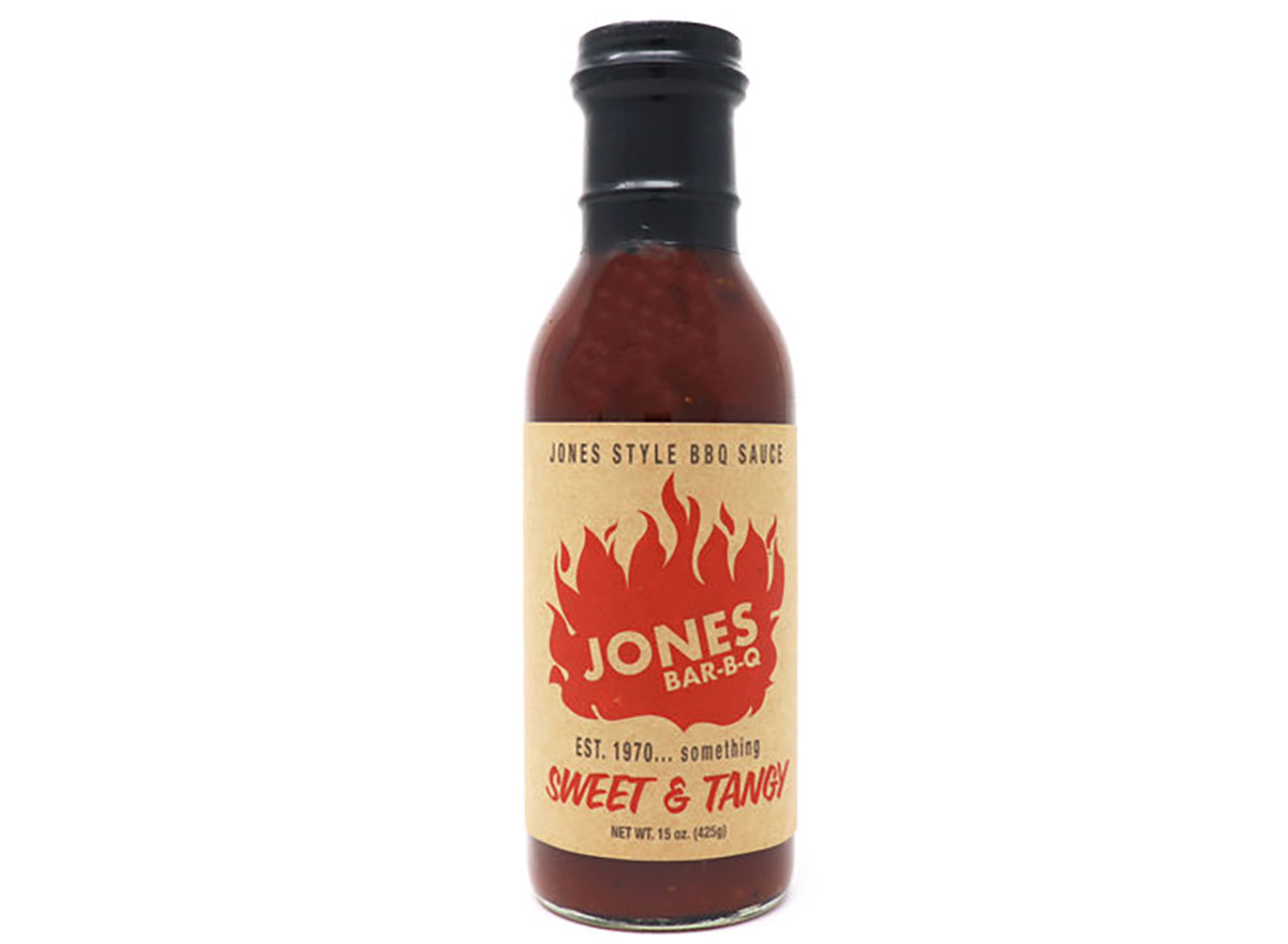 bottle of jones bbq sauce