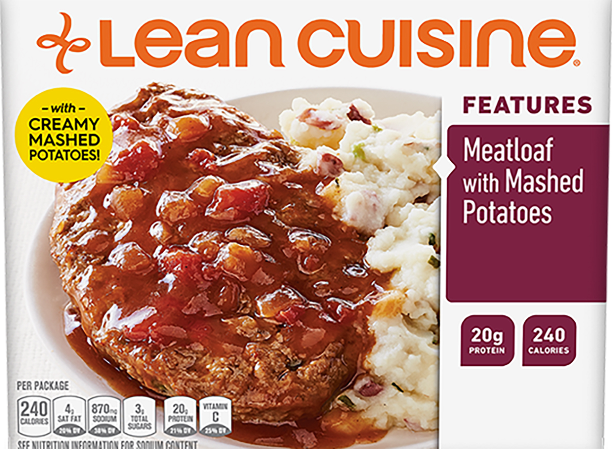 lean cuisine meatloaf with mashed potatoes