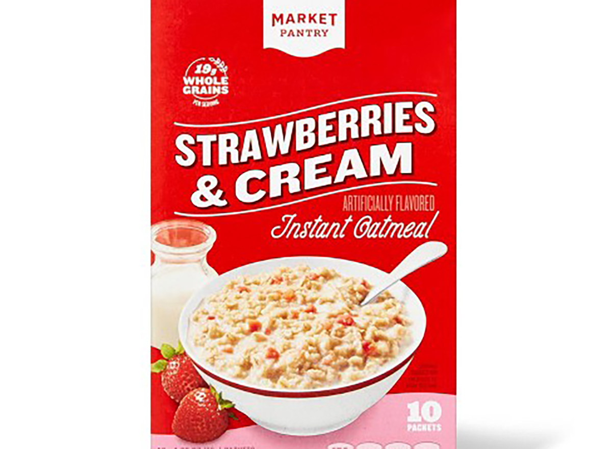 market pantry strawberries and cream instant oatmeal