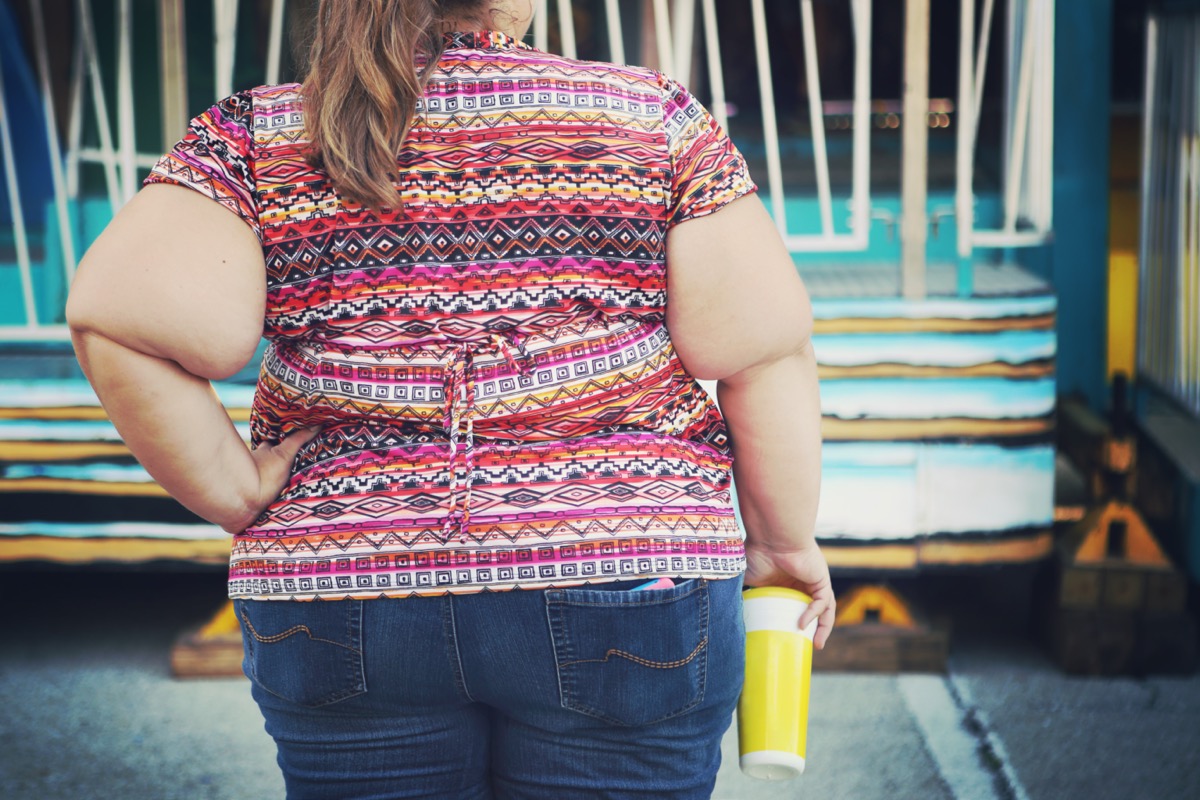 Obese woman at a carnival
