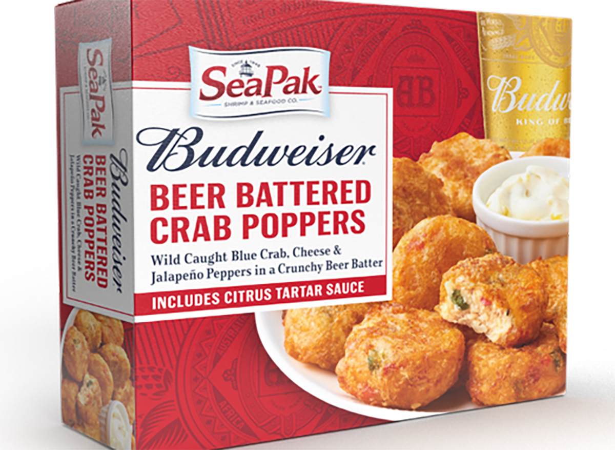 seapak budweiser beer battered crab poppers