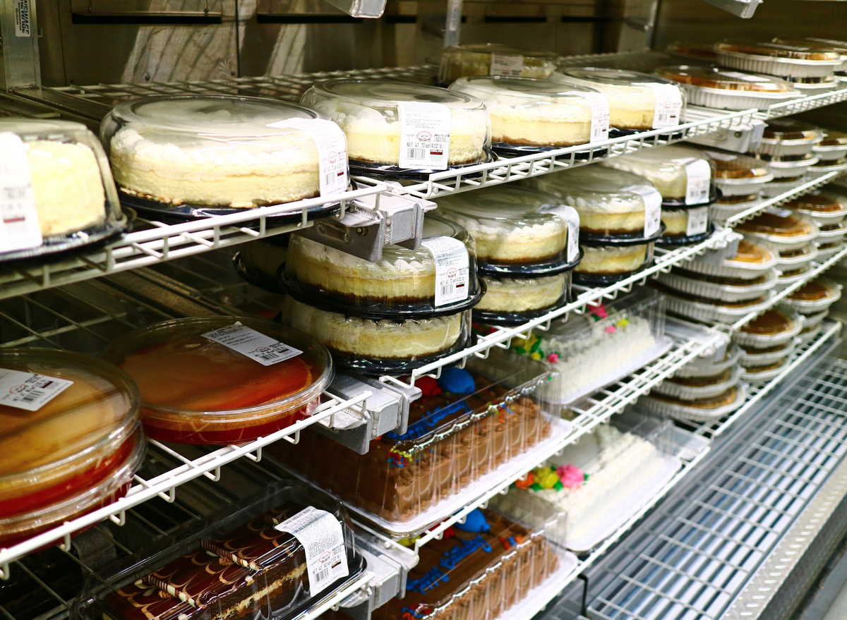 Various cakes for sale at Costco Wholesale.