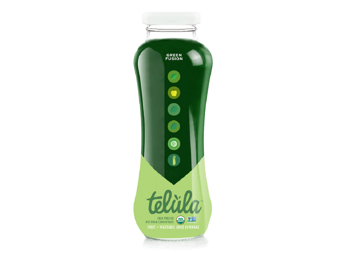 bottle of telula green juice