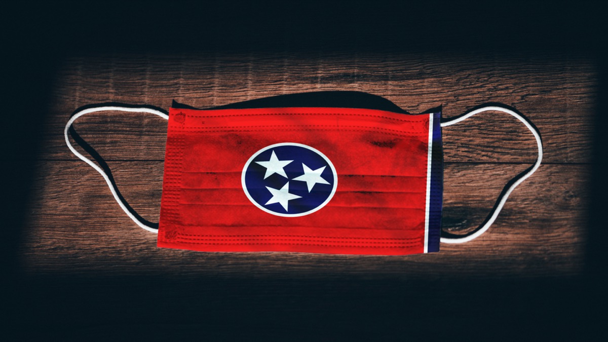 Tennessee Flag. Coronavirus