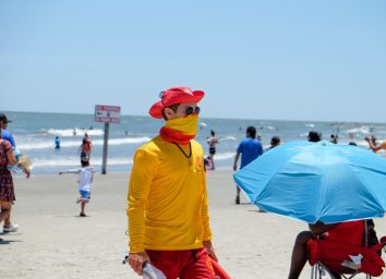 Lifeguards keep people safe and keep the peace during coronavirus pandemic on Galveston beaches