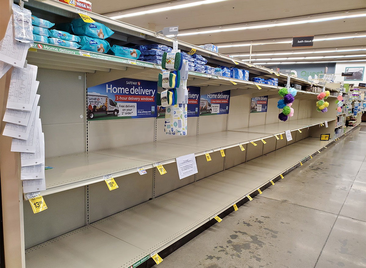 empty walmart aisle