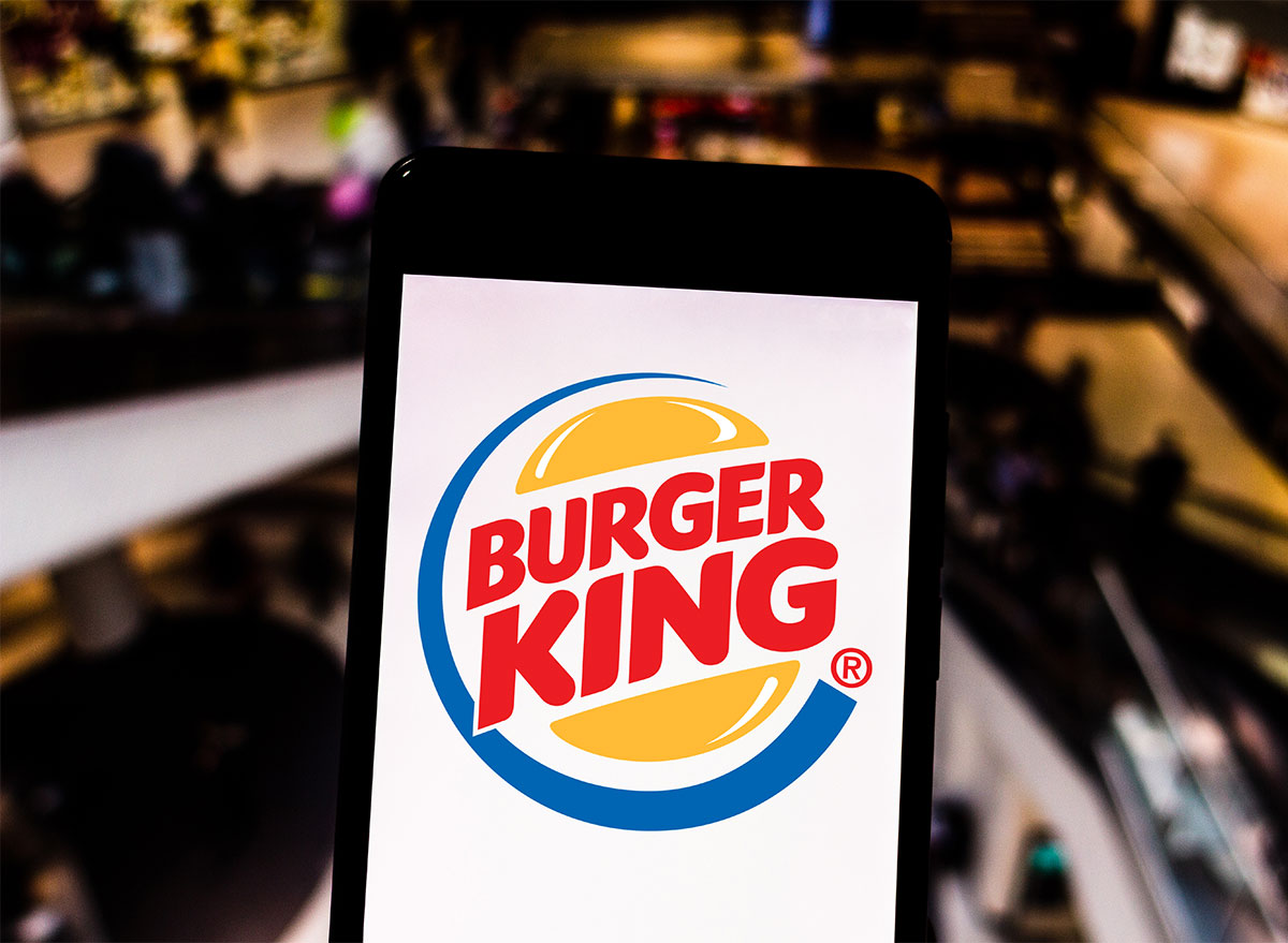 burger king logo on smartphone app