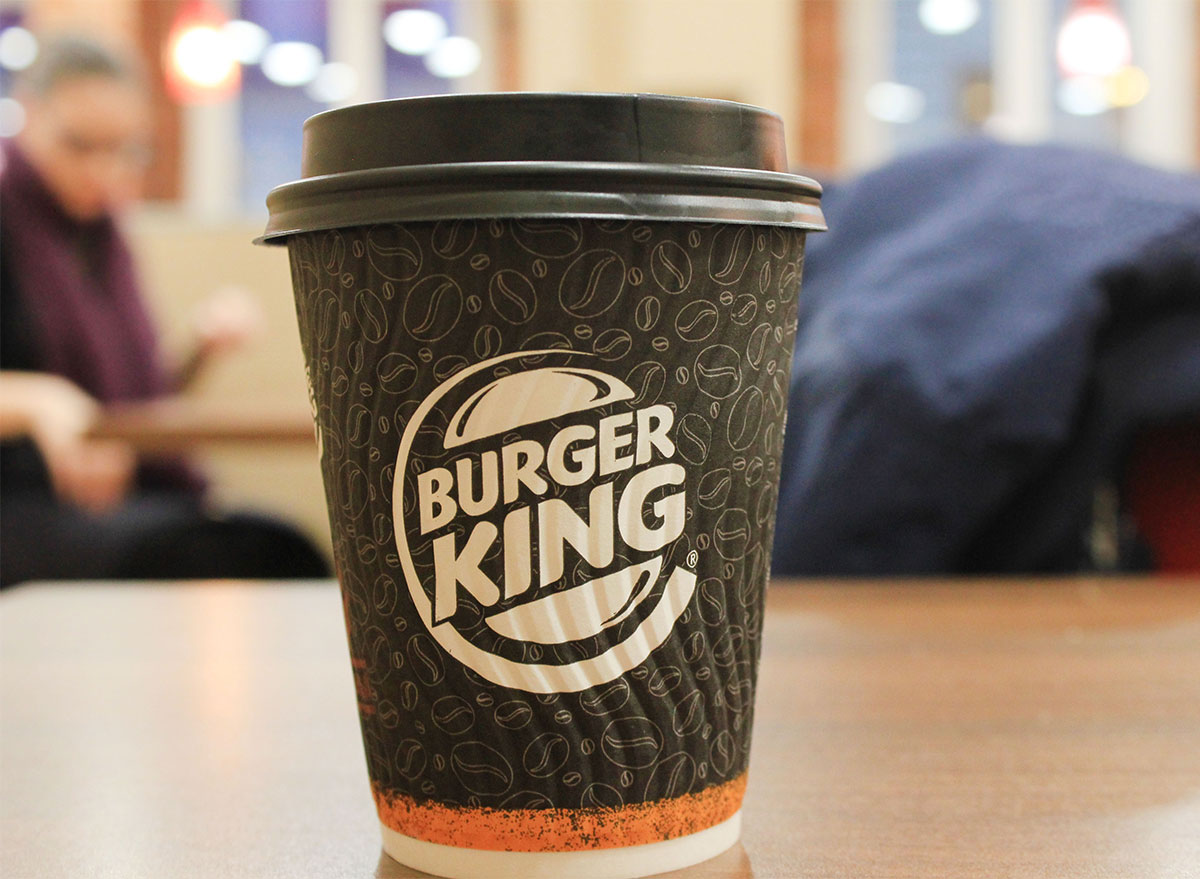 cup of burger king hot coffee