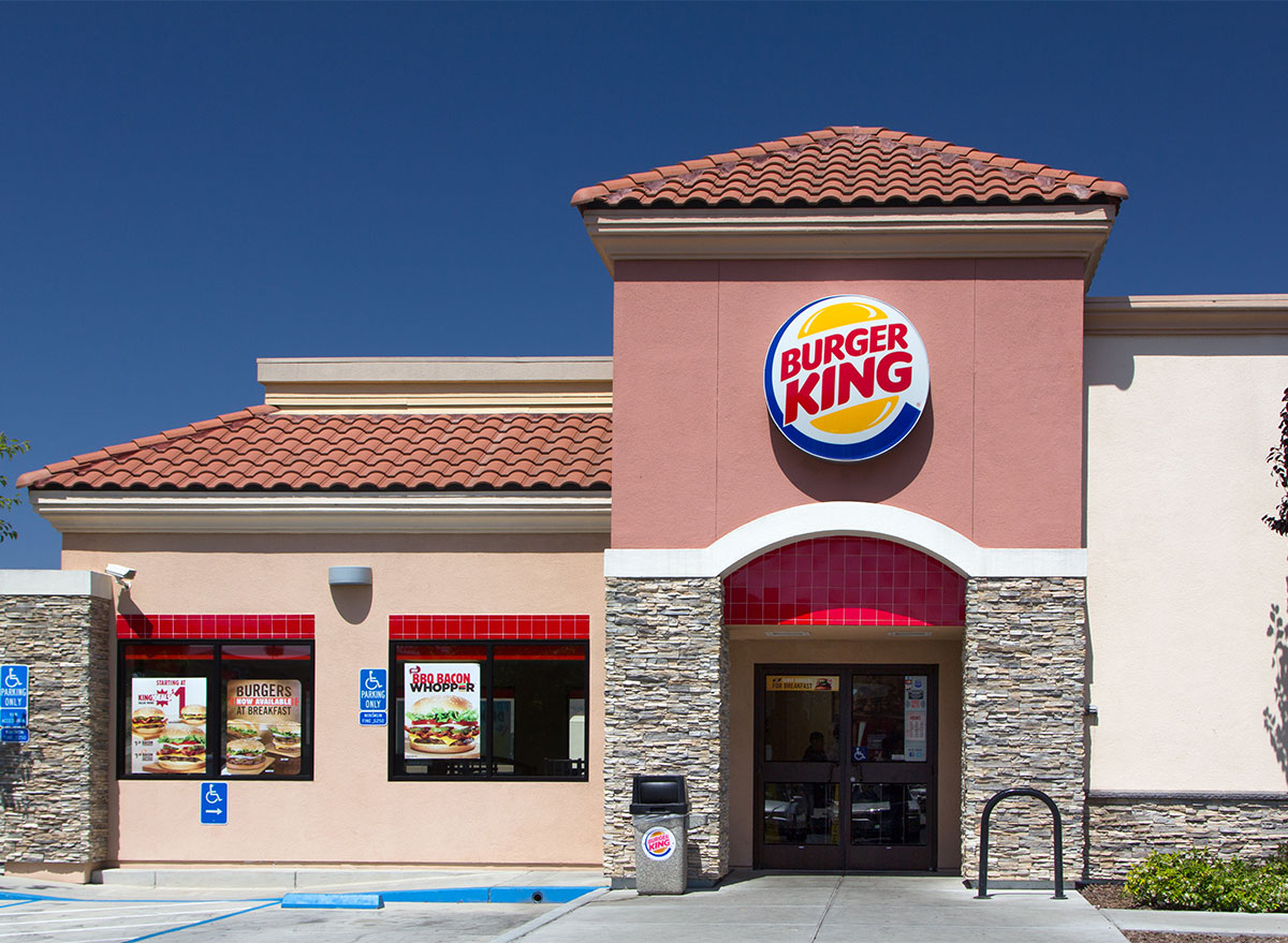 exterior of burger king restaurant