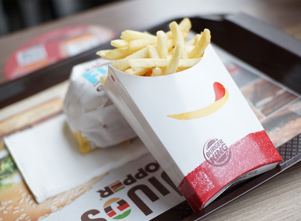 burger king fries and sandwich on tray