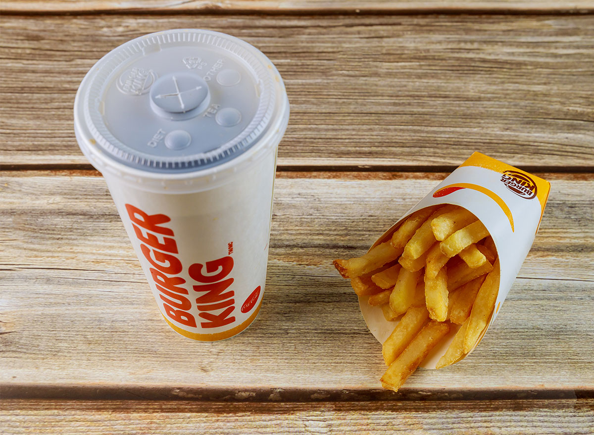 burger king soda and fries