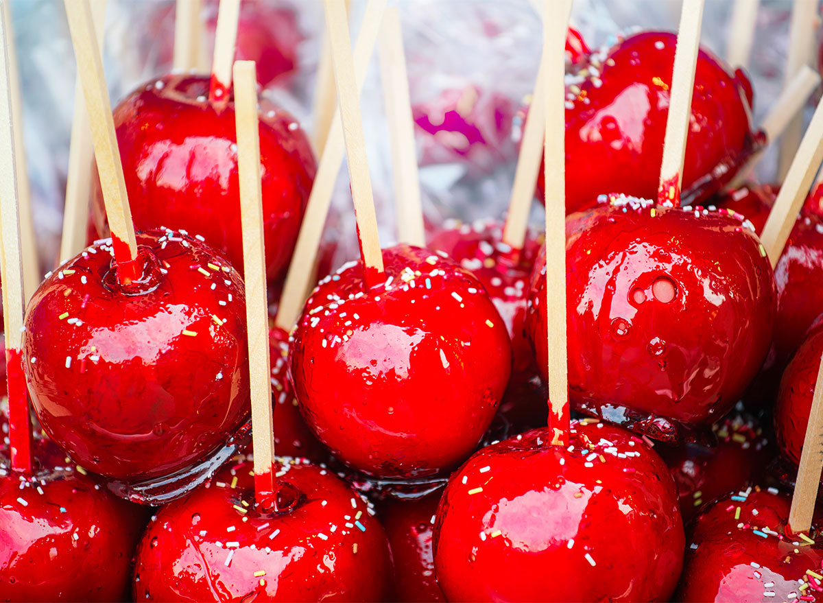 candied apples on sticks