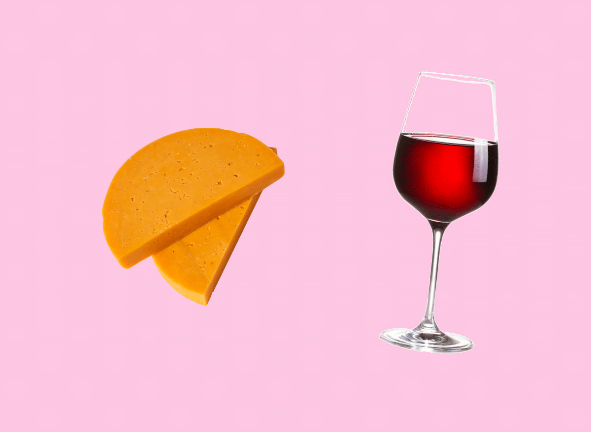 colby cheese with cabarnet sauvignon