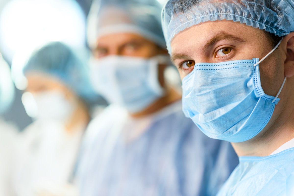 Doctors face mask hospital
