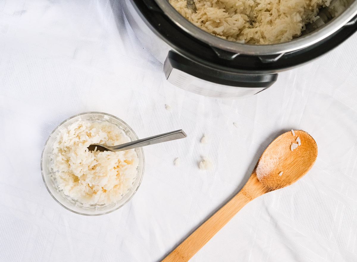 cooked rice from an instant pot