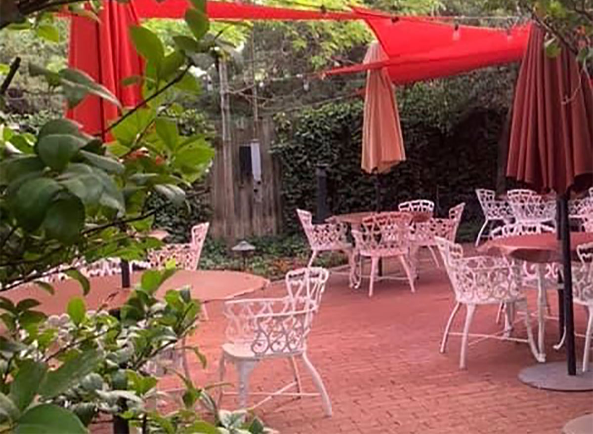 patio seating at el pinto in new mexico