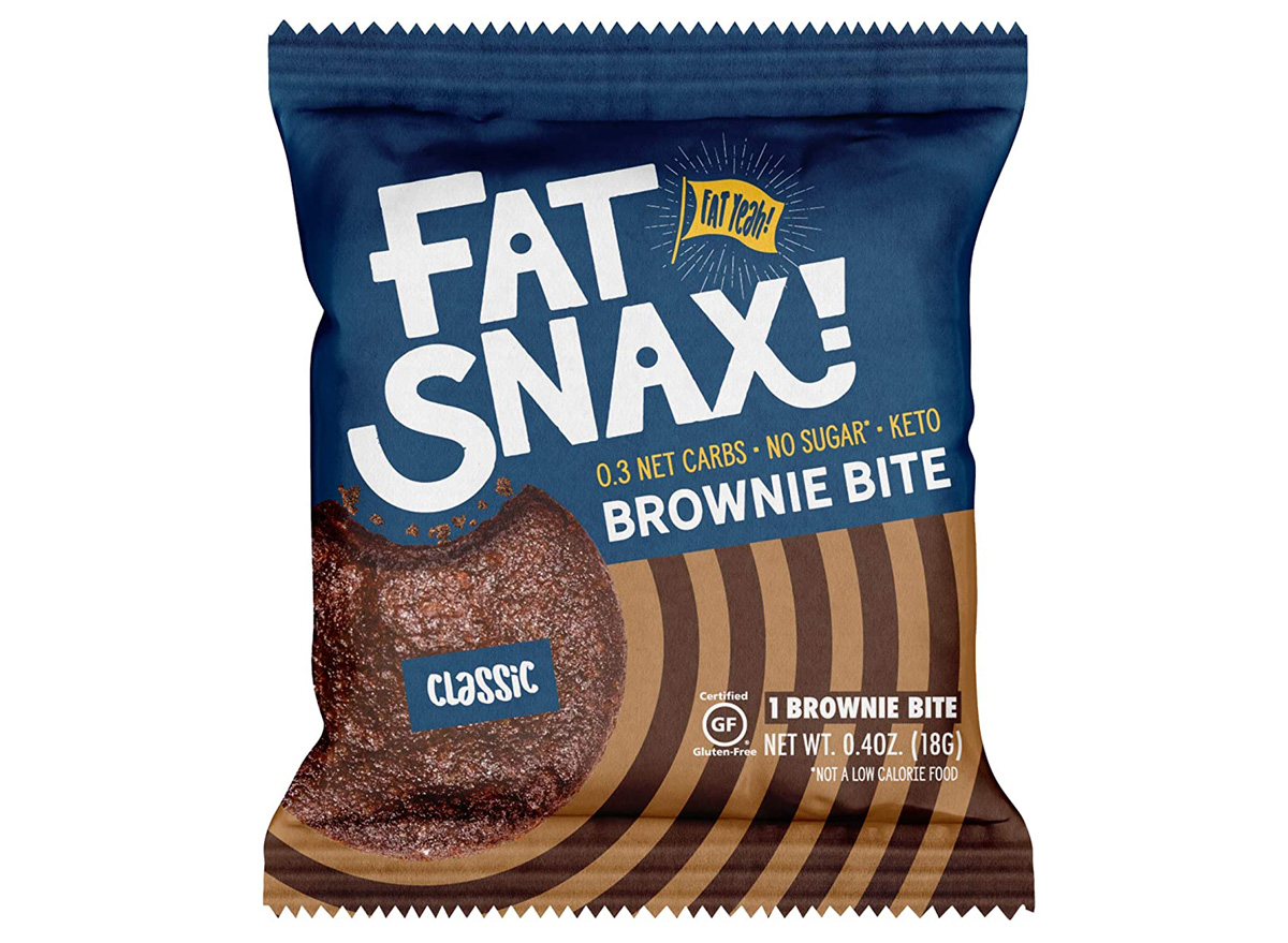 fat snax keto brownie bite