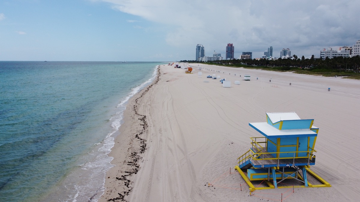 South beach in Miami beach has been closed again due to coronavirus outbreak in Miami-Dade
