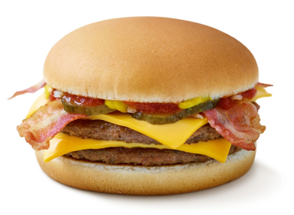 McDonalds bacon double cheeseburger