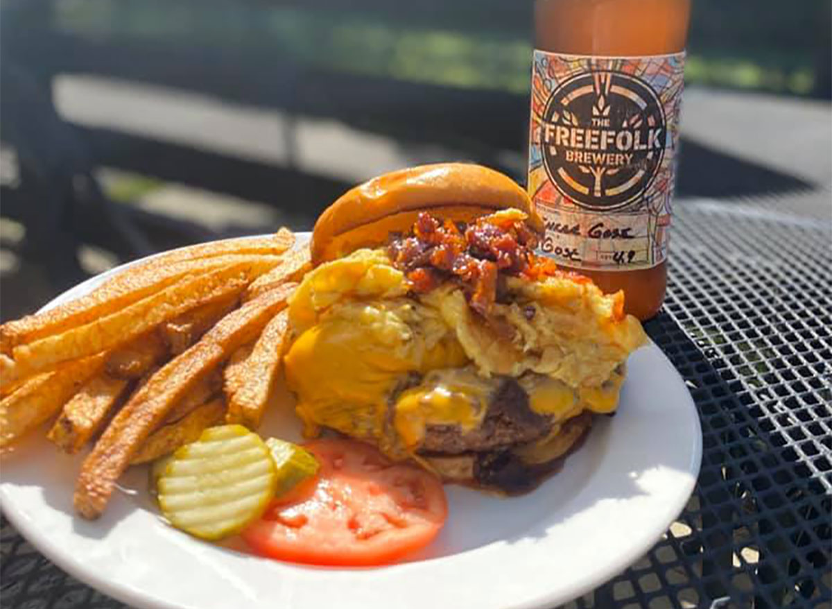 morgantown flour and feed sandwich and beer