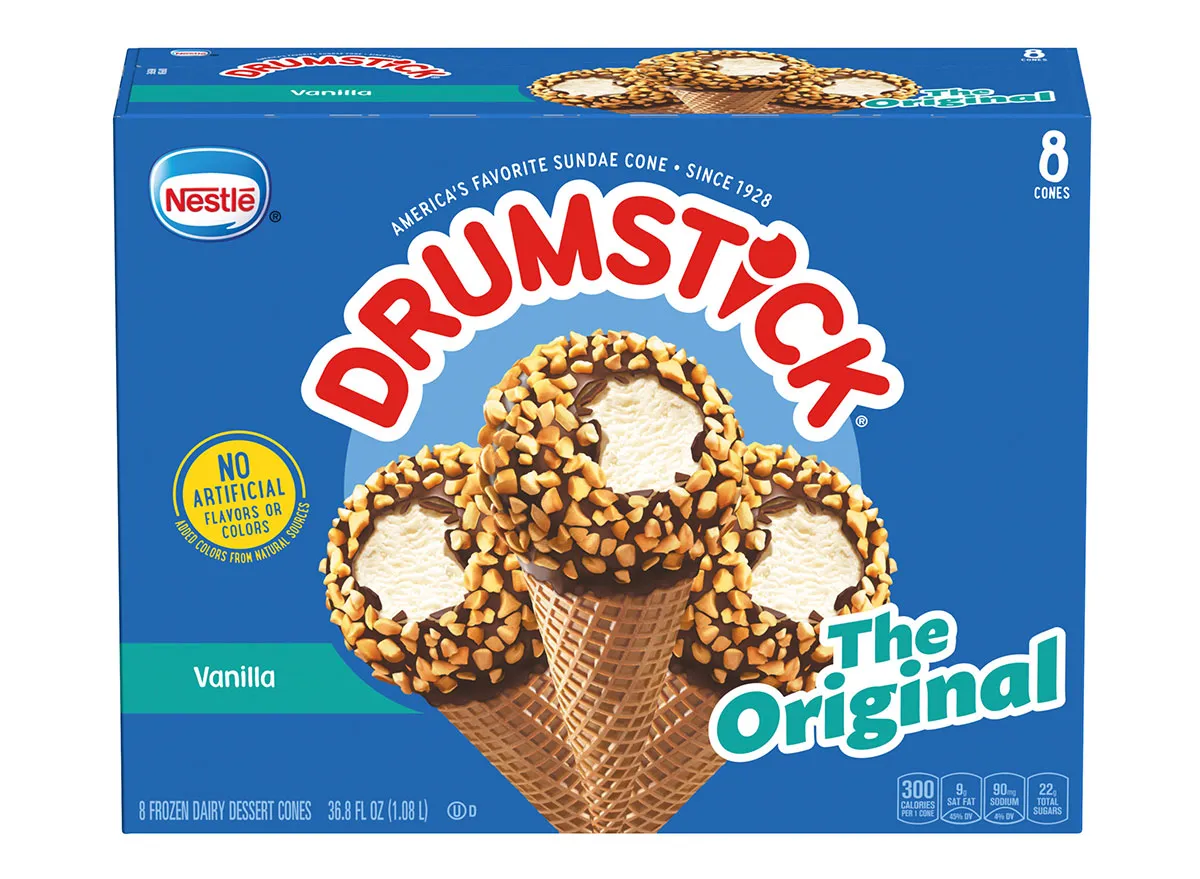 box of nestle drumstick ice cream cones